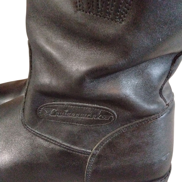 CRUISERWORKS Men's Black Leather Motorcycle Boots Waterproof Boots Size 9.5 - Picture 7 of 12